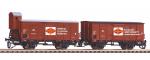 PIKO Set 2 wagons couverts G02 DR